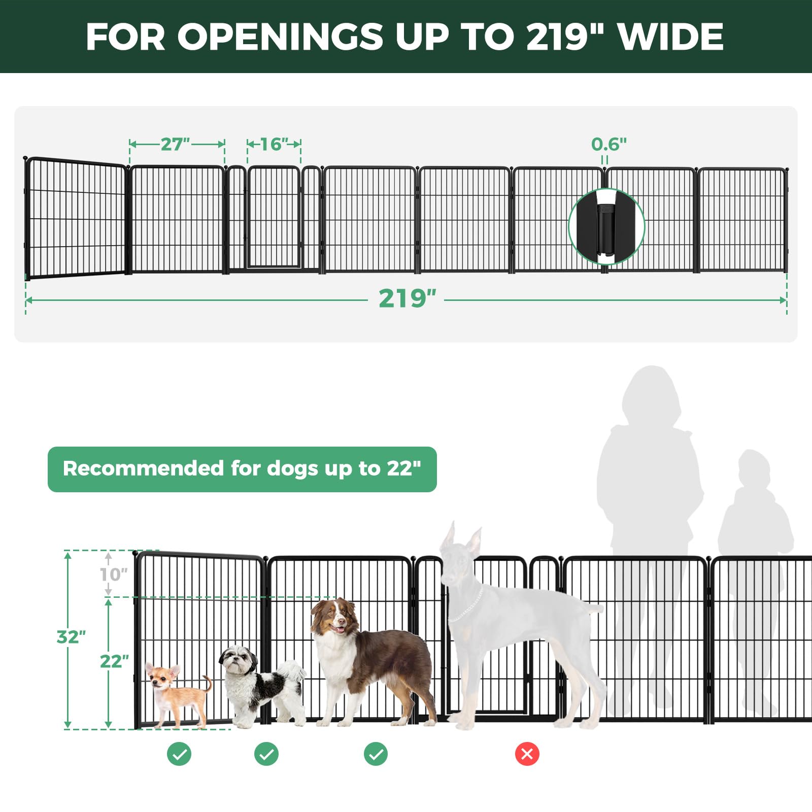 FXW dog gate black finish complements home decor