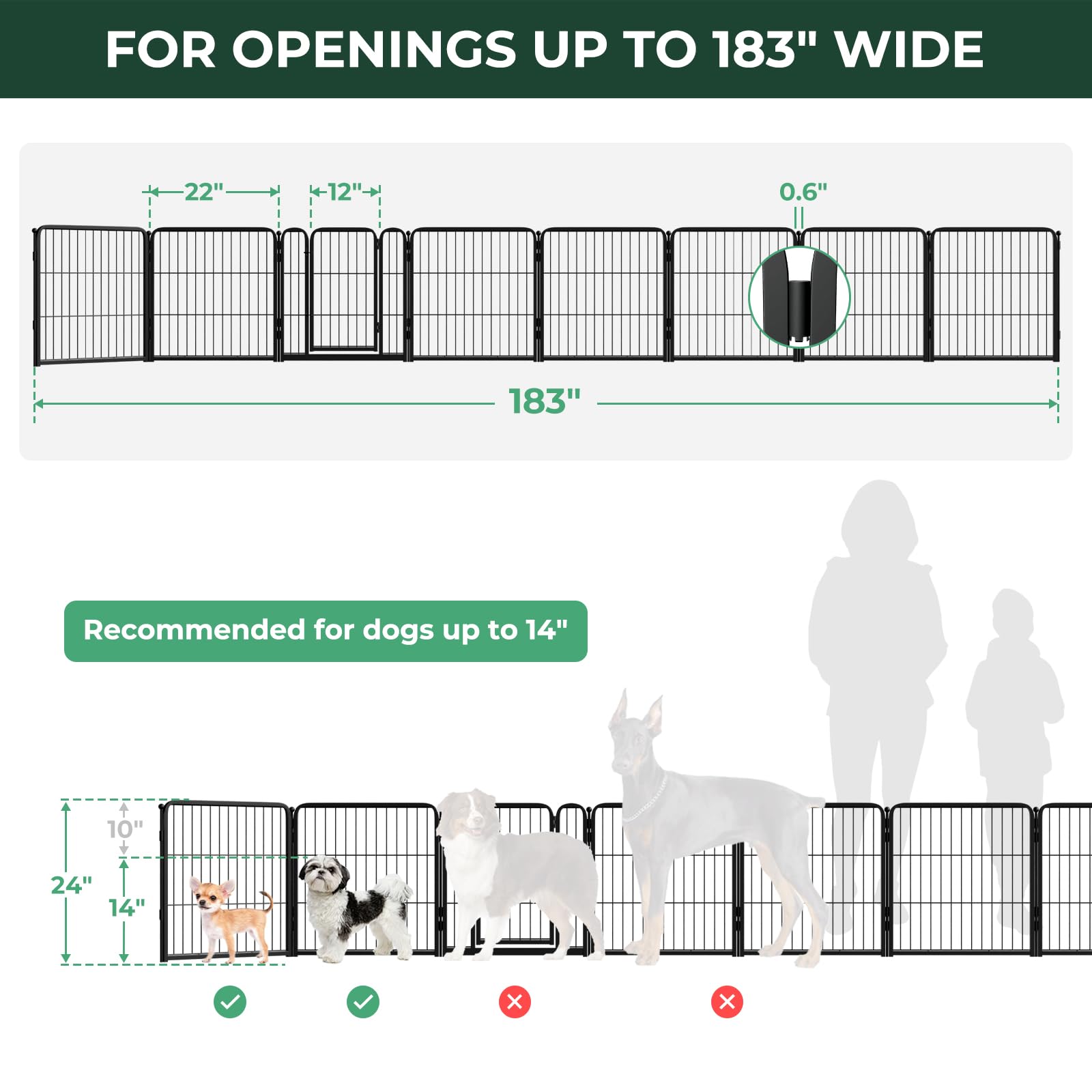 FXW Dog Gate in black finish blends with modern interiors.