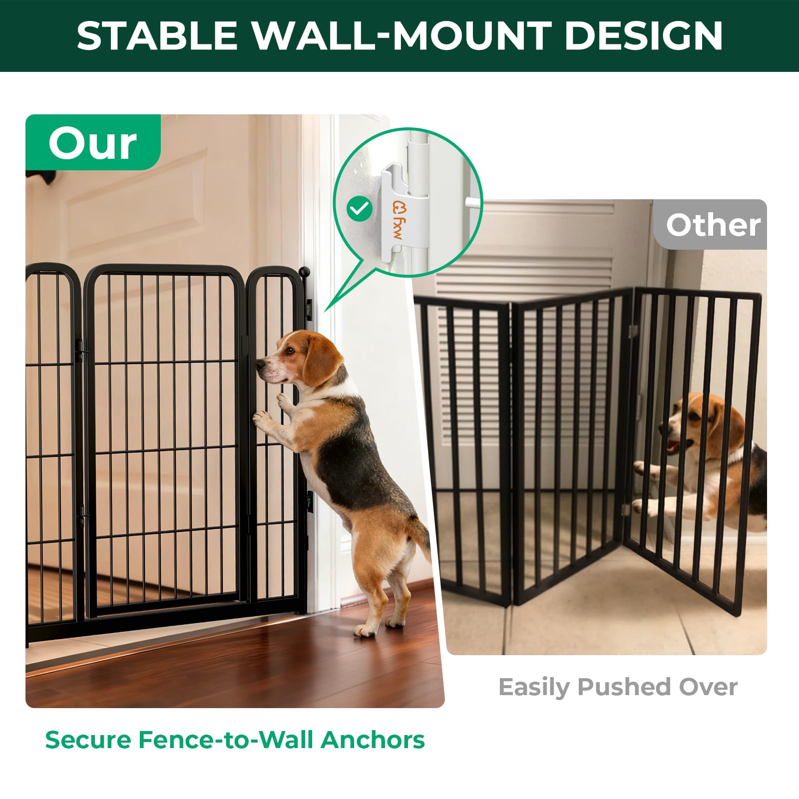 FXW dog gate full metal design blends with modern interiors