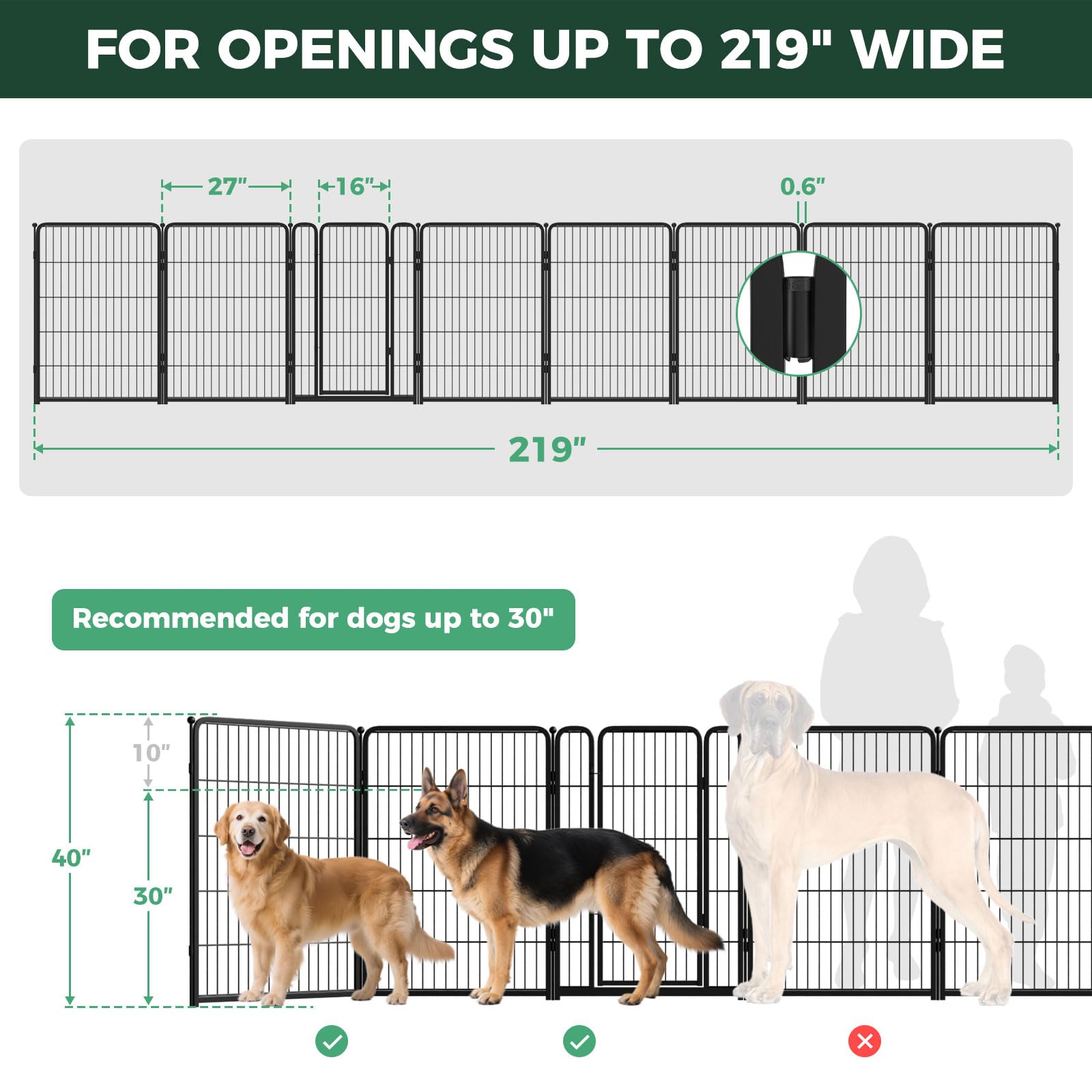 FXW Dog Gate wide-width adjustment enables flexible room layouts