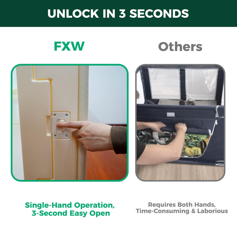 FXW non-slip suction cups keep the pen in place on floors