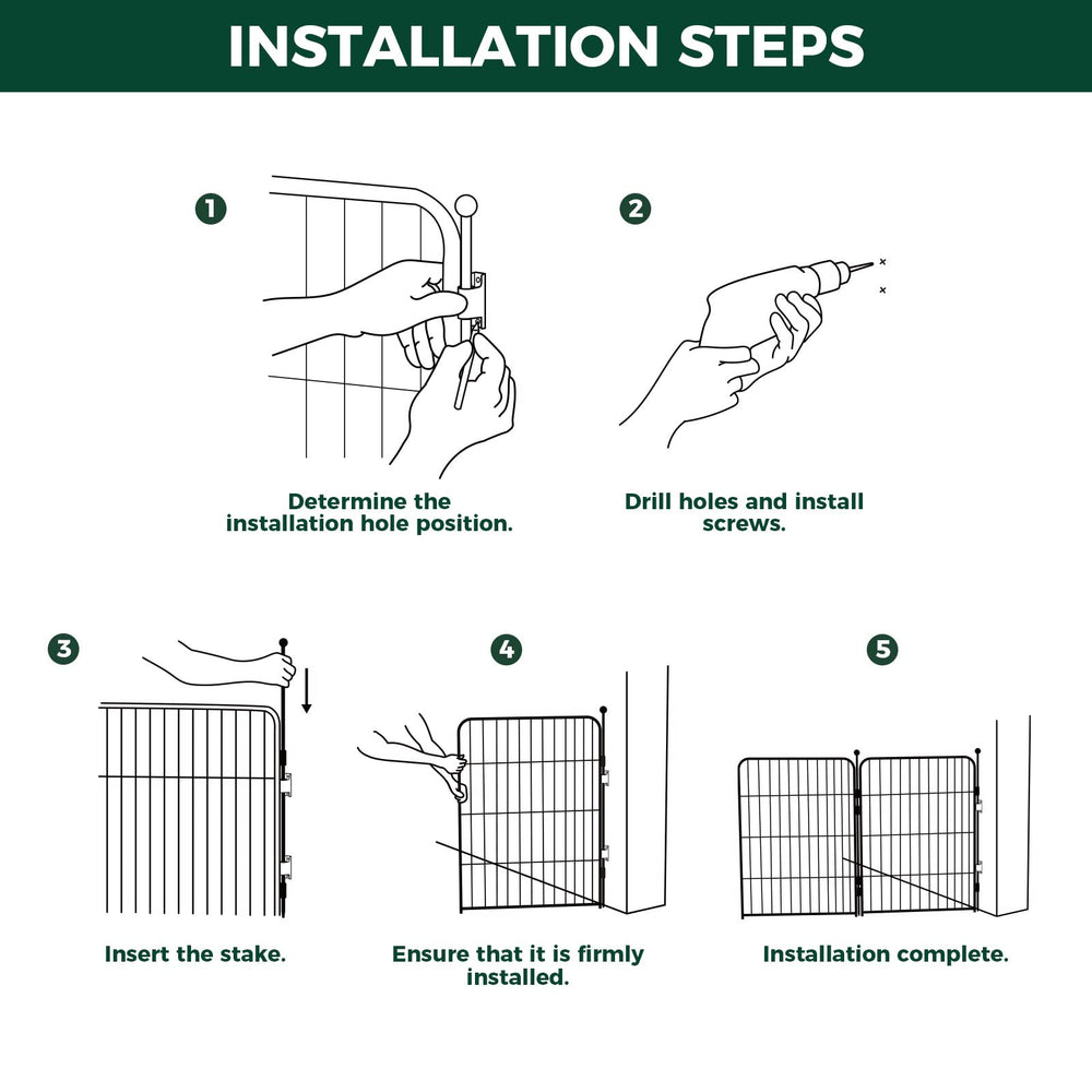 FXW fence anchors show discreet hardware matching design.