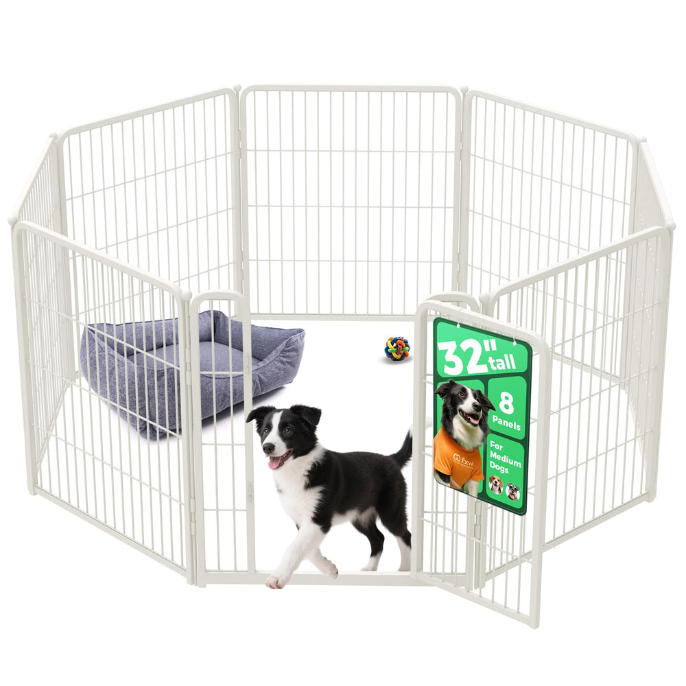 FXW Homeplus Unleashed Indoor Dog Playpen setup shows modular panels for flexible room sizing.