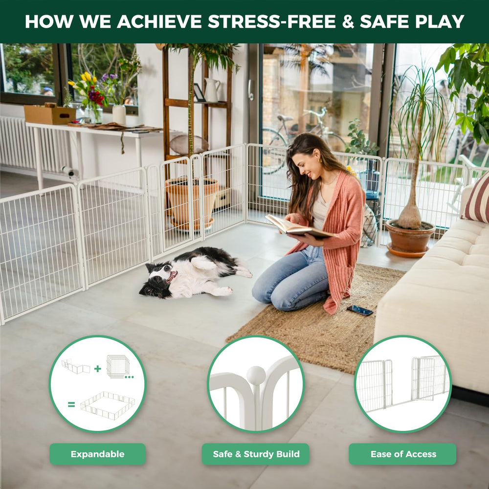 FXW Homeplus Unleashed Indoor Dog Playpen sturdy-construction underlines durable materials that handle jumping.