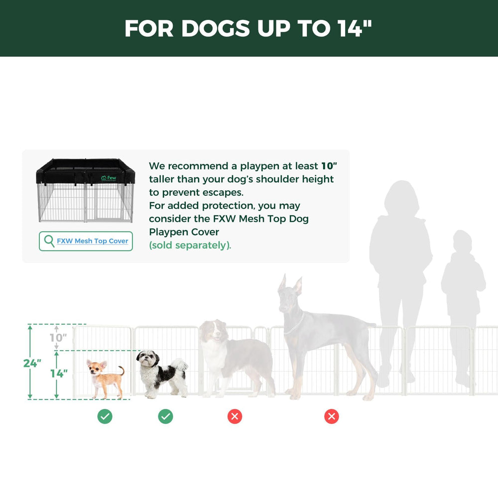 FXW Homeplus Unleashed semi-open design demonstrates expandable setup for growing puppies.