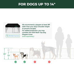 FXW Homeplus Unleashed semi-open design demonstrates expandable setup for growing puppies.