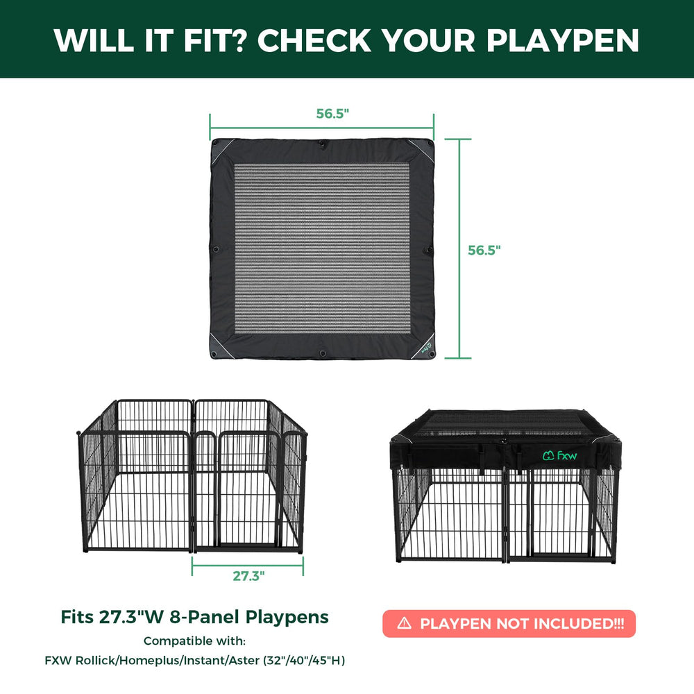 Semi-transparent mesh keeps the view clear while supervising your dogs