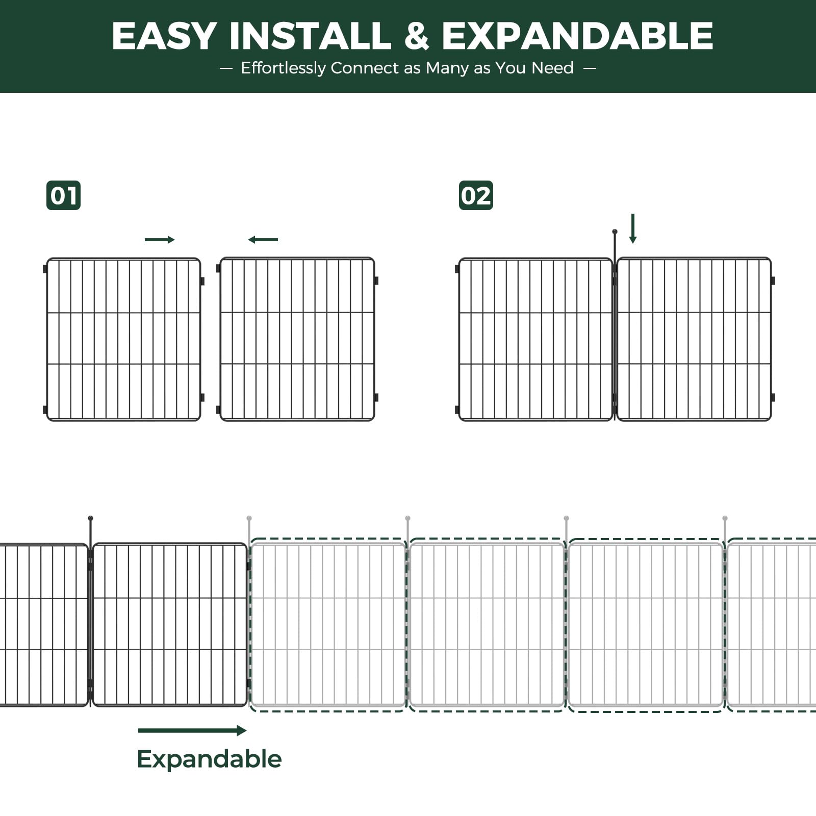FXW MiniPaws 32-inch height playpen shown in a compact setting.