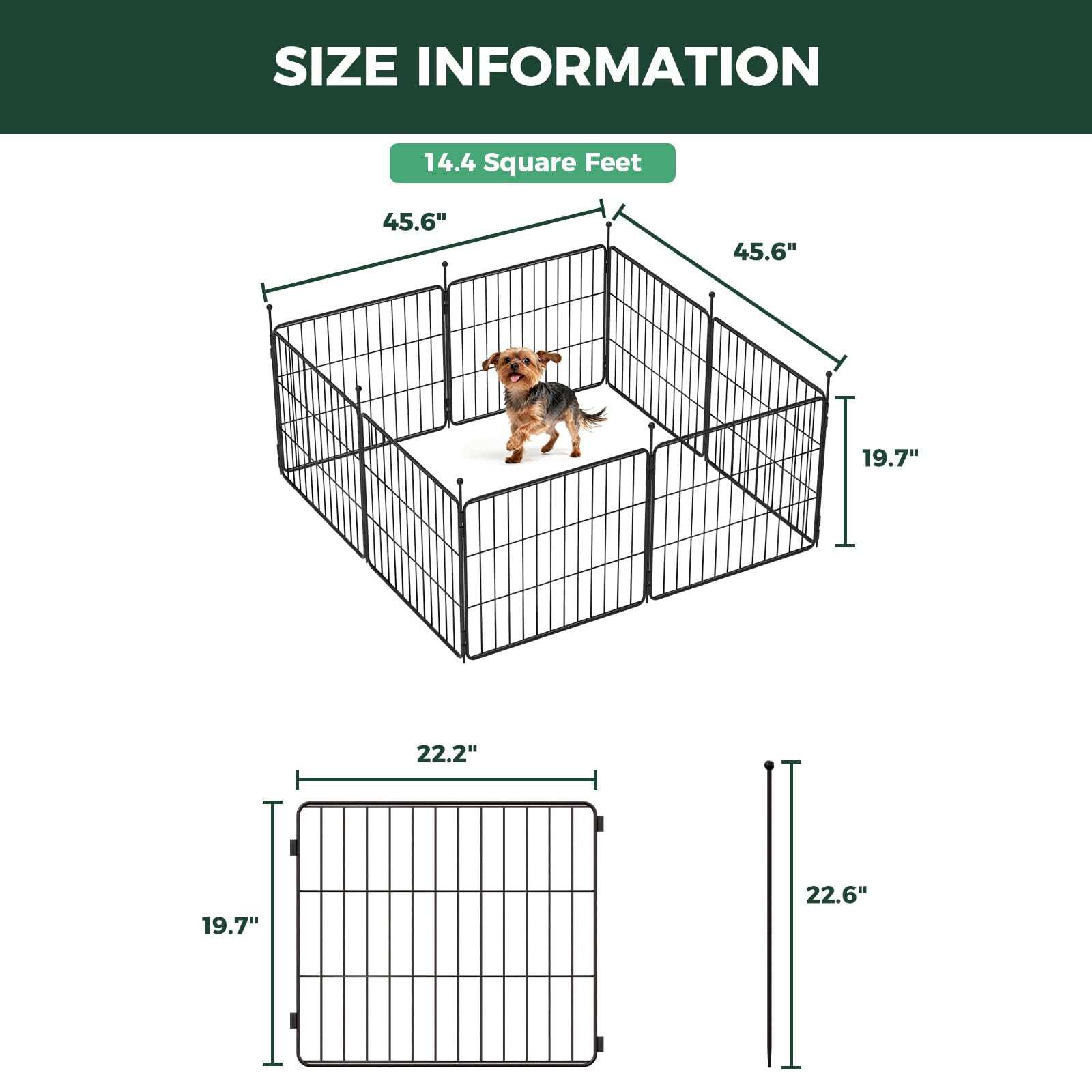 FXW MiniPaws Unleashed playpen ground stakes stabilize outdoors.