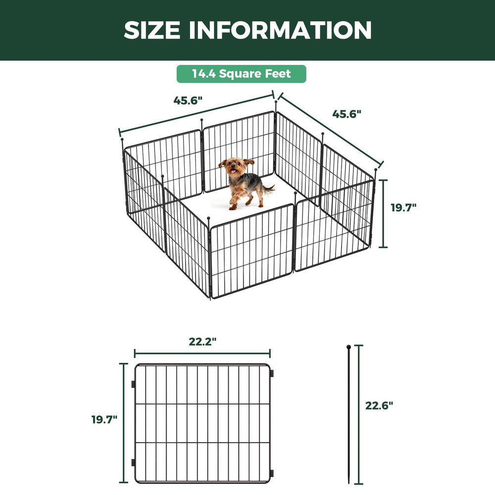 FXW MiniPaws Unleashed playpen ground stakes stabilize outdoors.