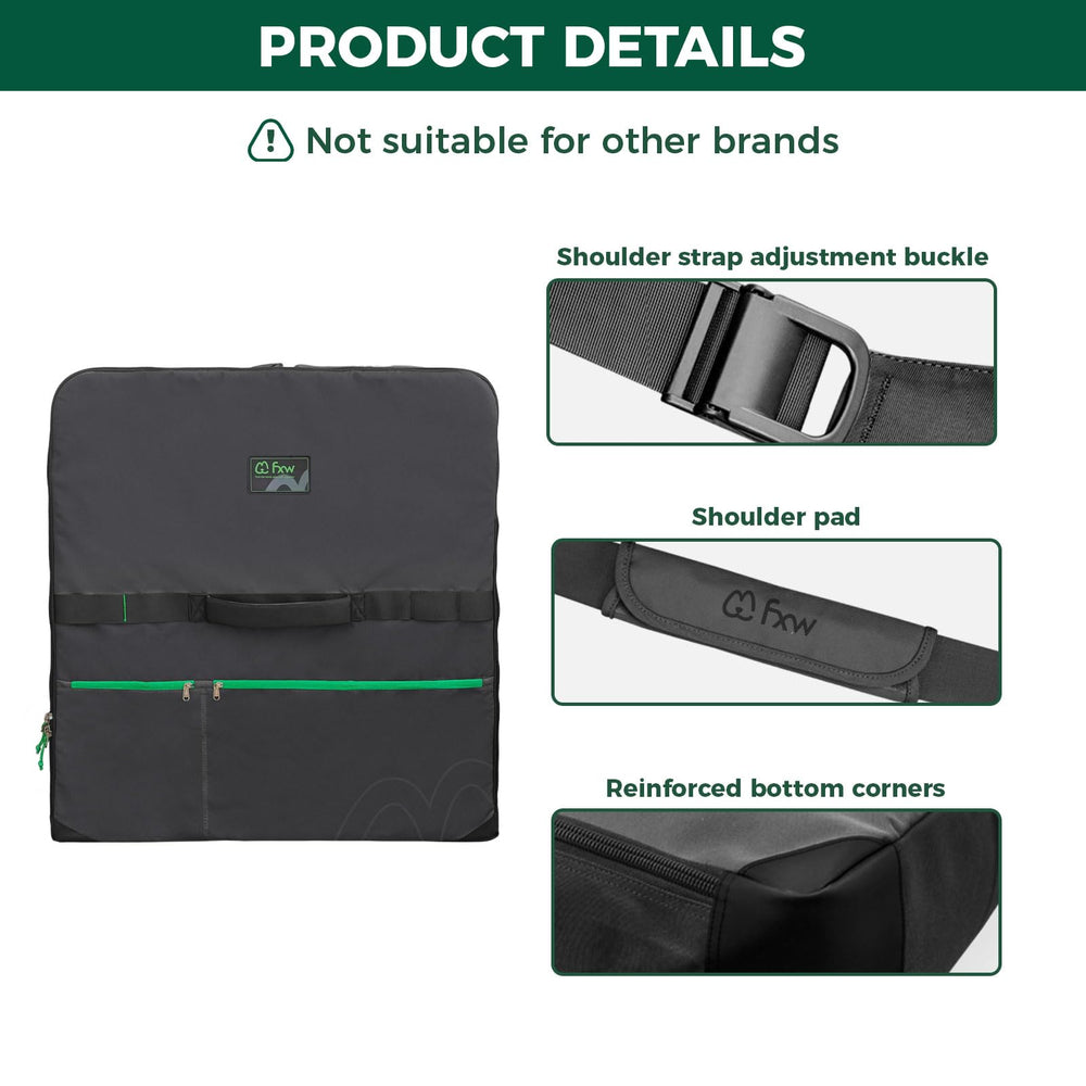 FXW bag uses wear-resistant fabric and reinforced bottom corners for durability