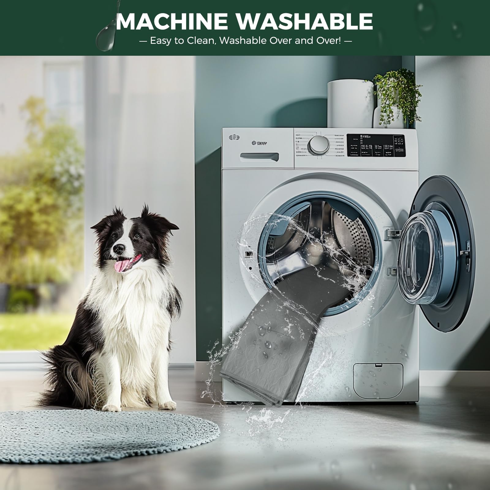 Eco-friendly reusable dog mat reduces waste over time