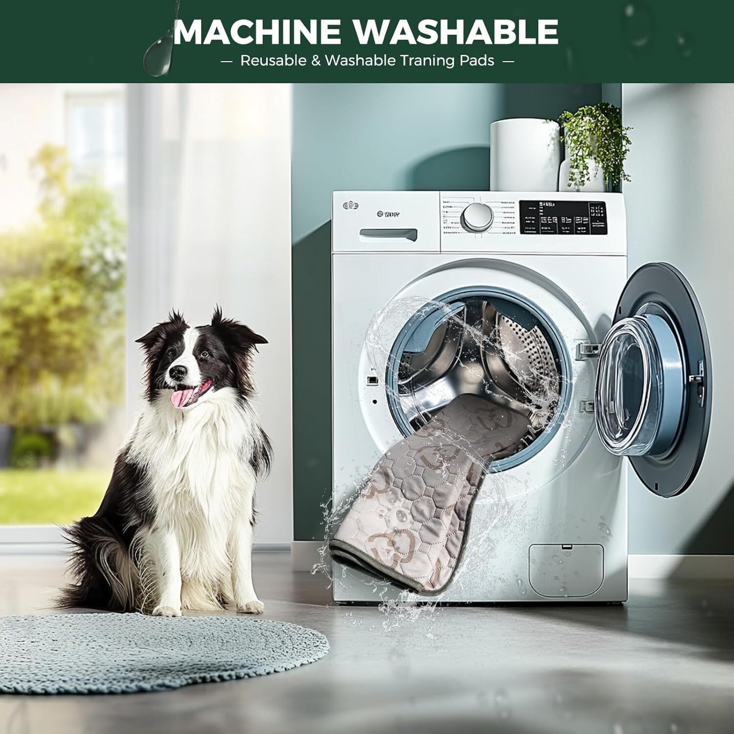 FXW reusable dog pad highlights eco-friendly, long-lasting design.