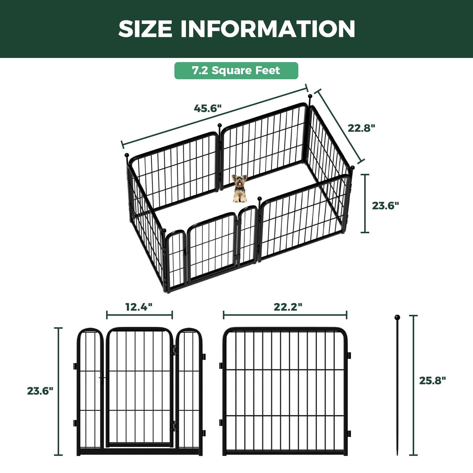 FXW Rollick dog enclosure for indoor outdoor use with pads