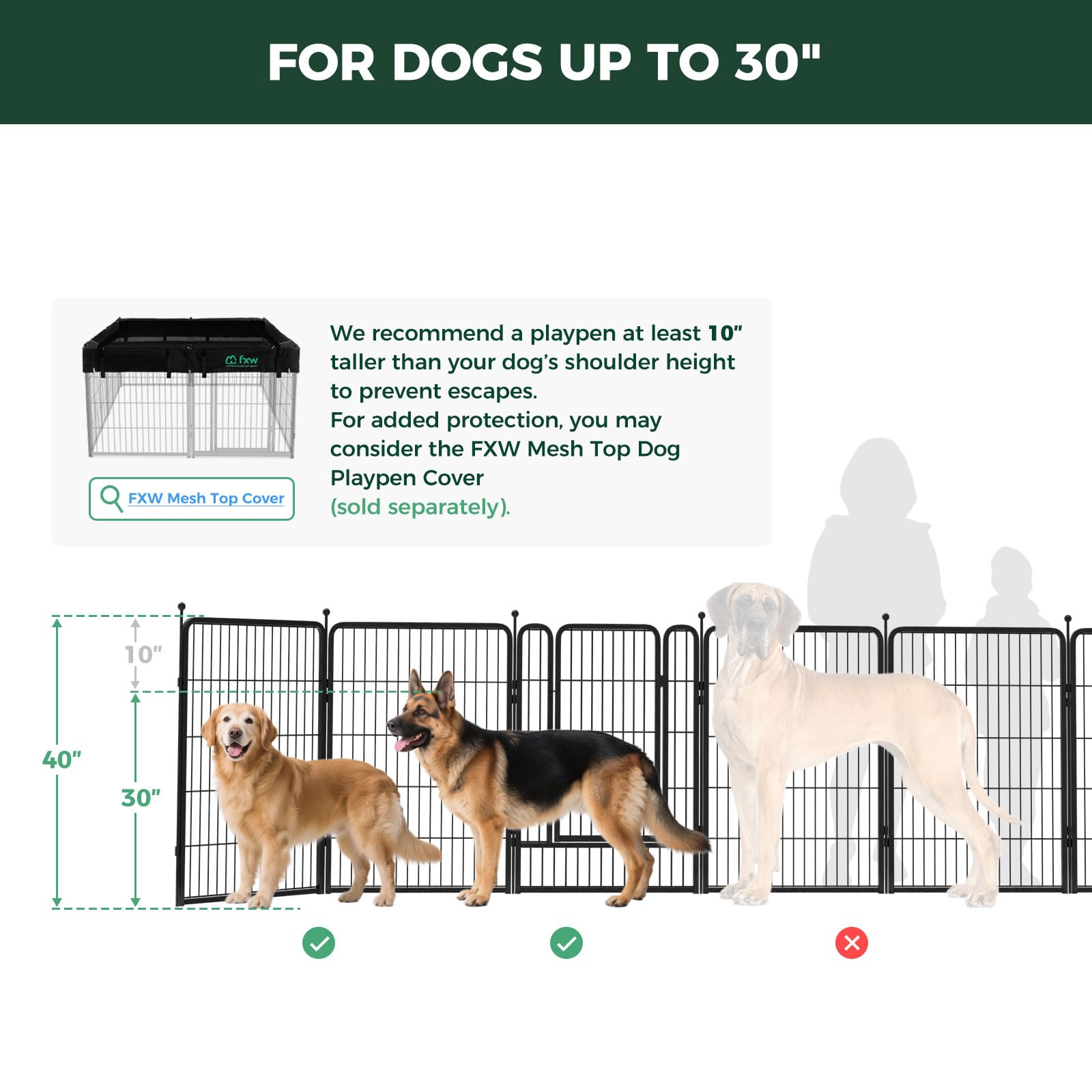 FXW Rollick Unleashed dog pen entry lock offering smooth access control