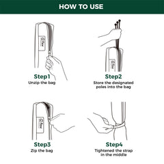 The FXW stake bag enables hands free carrying during transport