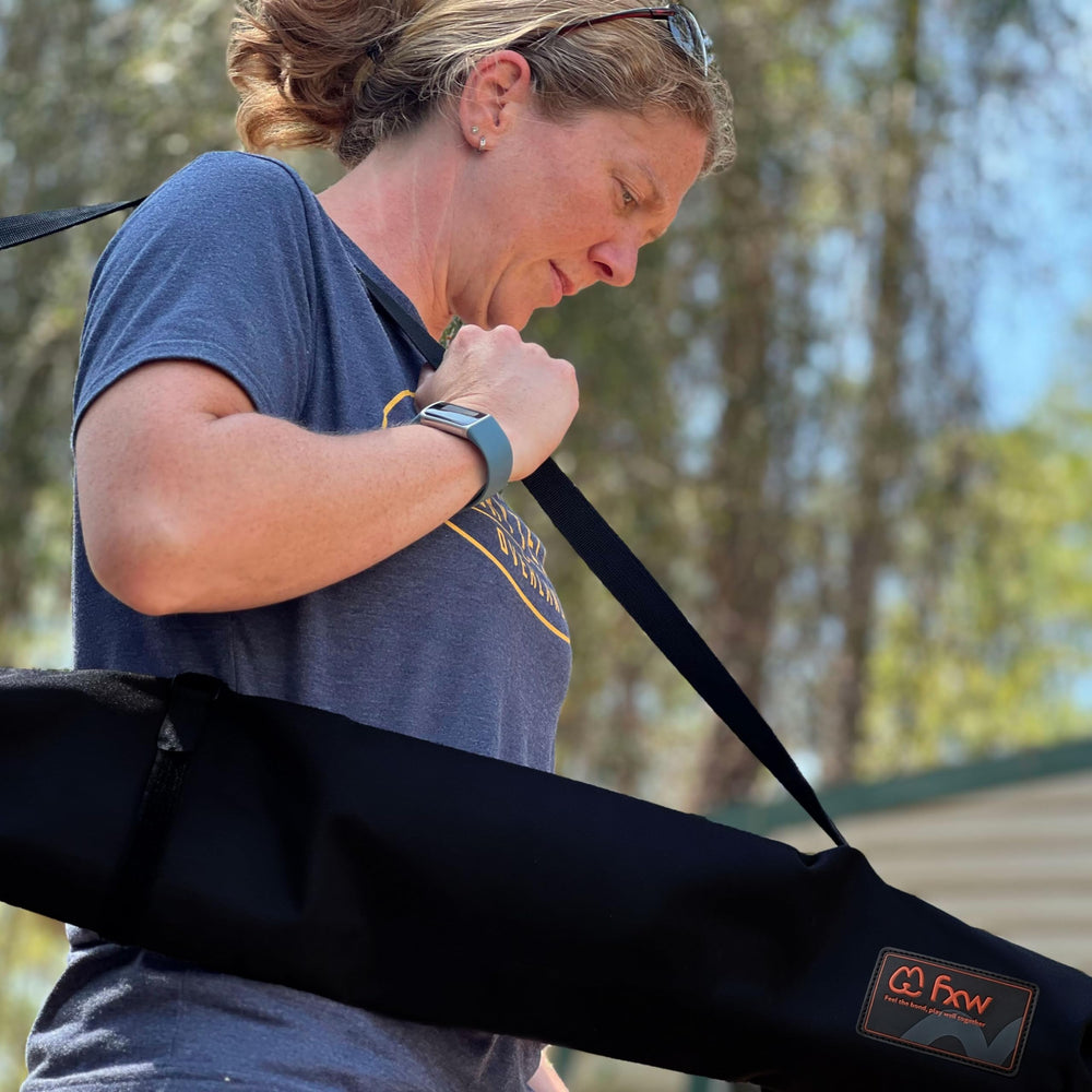 FXW stake bag waterproof design shields stakes from mud and moisture