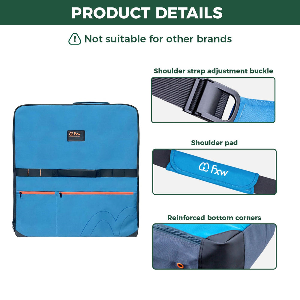 FXW storage bag with widened shoulder strap for easier carrying