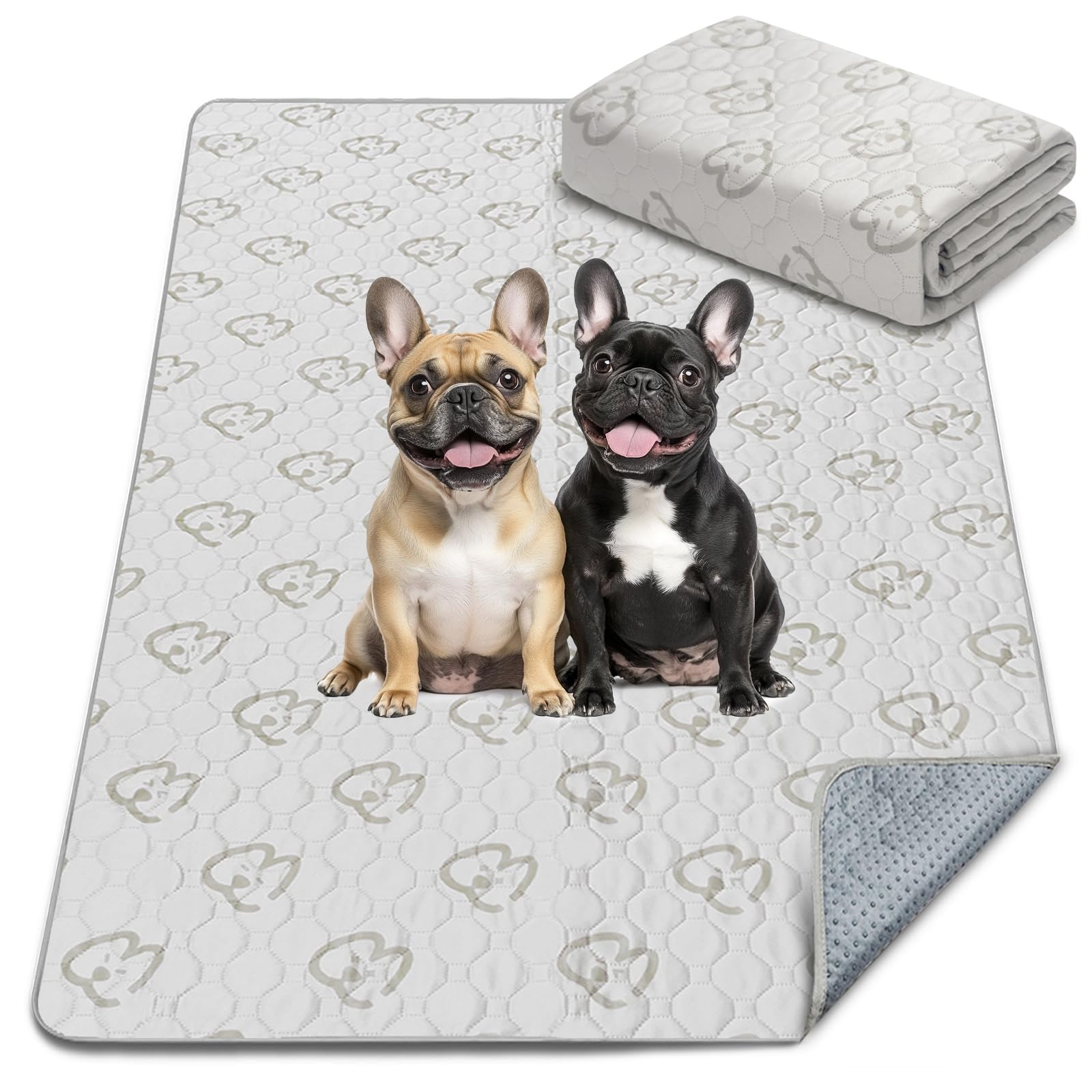 FXW washable dog pad with absorbent layer keeps playpen dry and tidy.