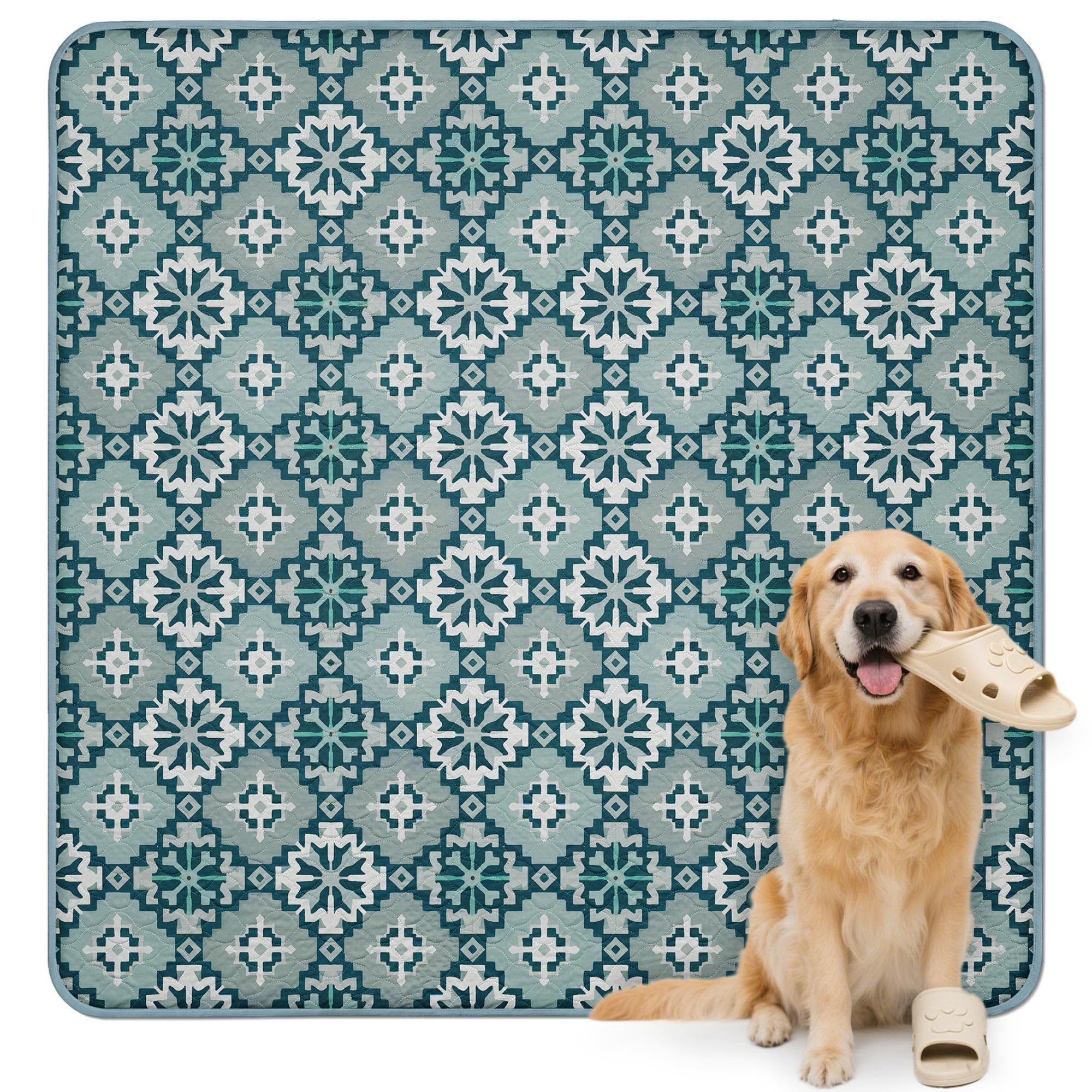 FXW washable dog pads for the 63-inch playpen keep your pup dry and comfortable.