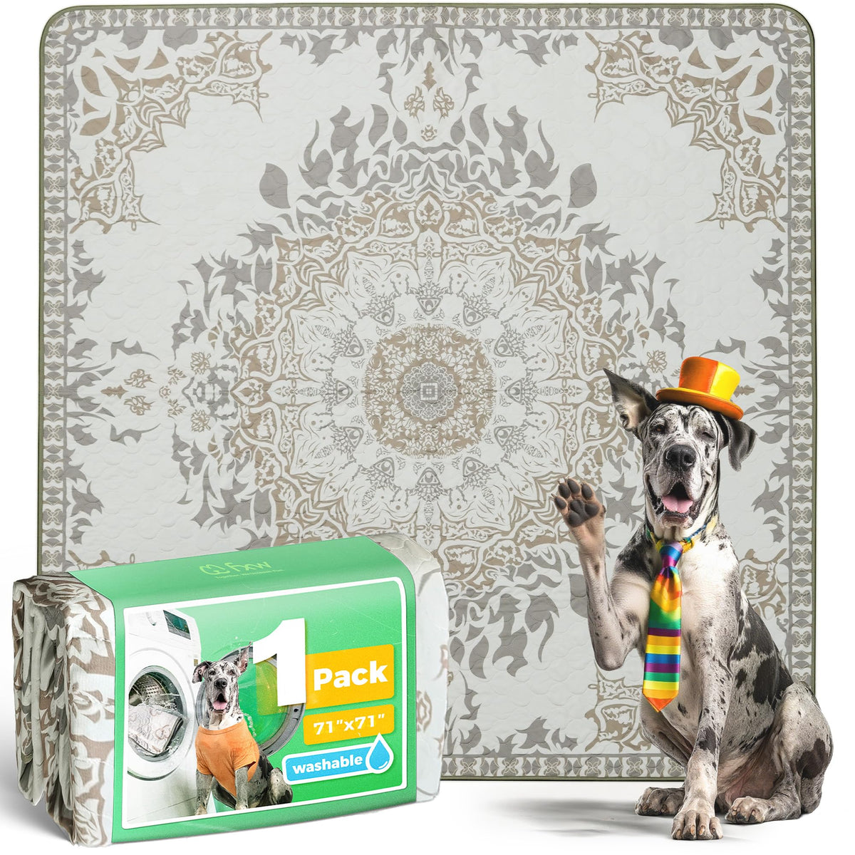 FXW washable pee pad with absorbent core keeps FXW playpens dry and clean.