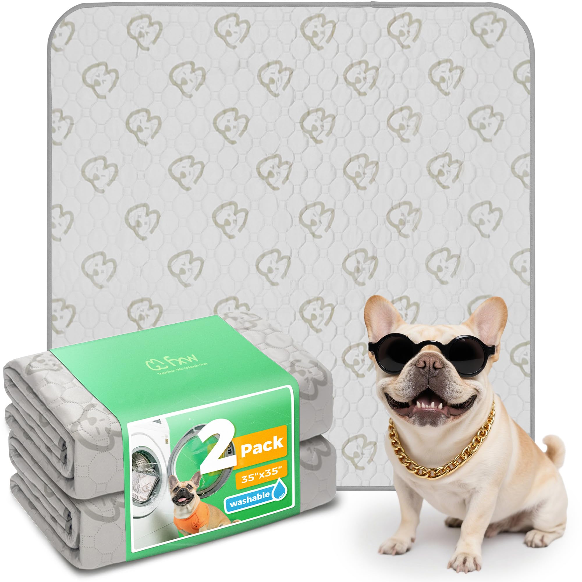 FXW Washable Pee Pad absorbs spills to keep the dog area dry