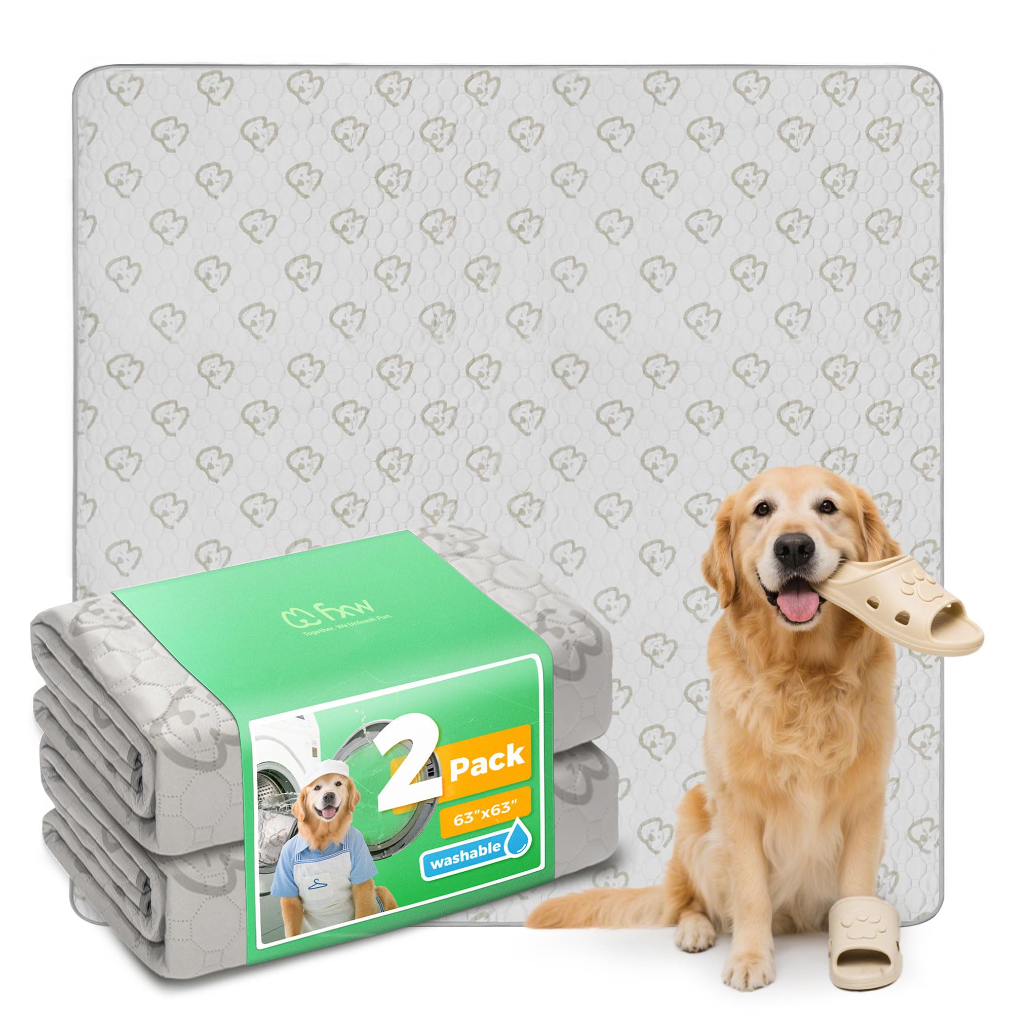 FXW washable pee pad for dogs showcases absorbent layer that keeps spaces dry.