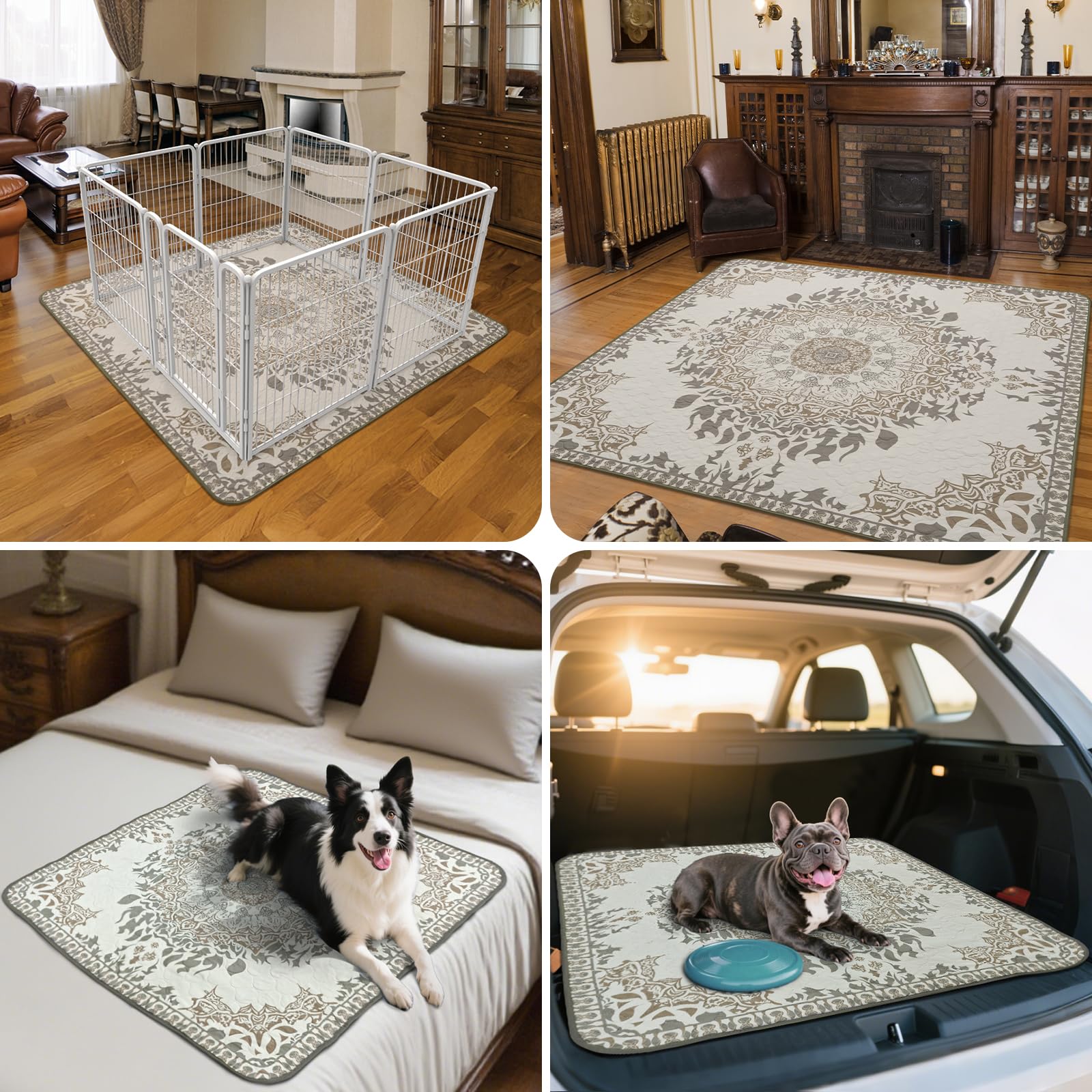 Soft polyester surface provides a comfortable resting spot for dogs.