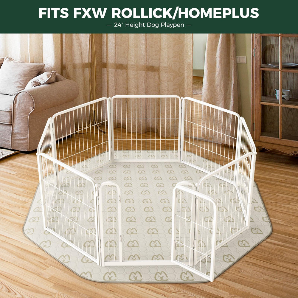 FXW pad with waterproof shield to prevent leaks in playpens.