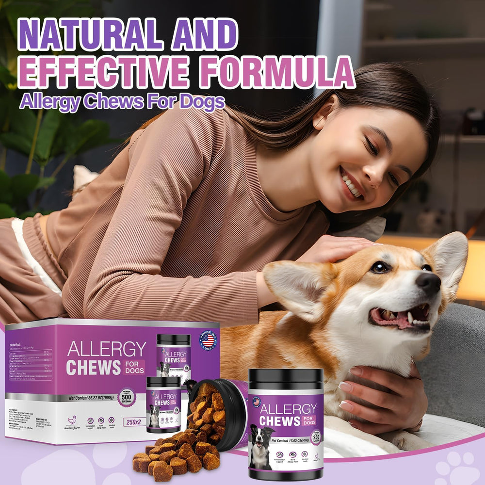 FXZRQJ Dog Allergy Chews close up grain free texture for sensitive stomachs