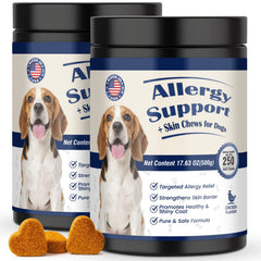 FXZRQJ dog allergy chews packshot promoting daily itch relief
