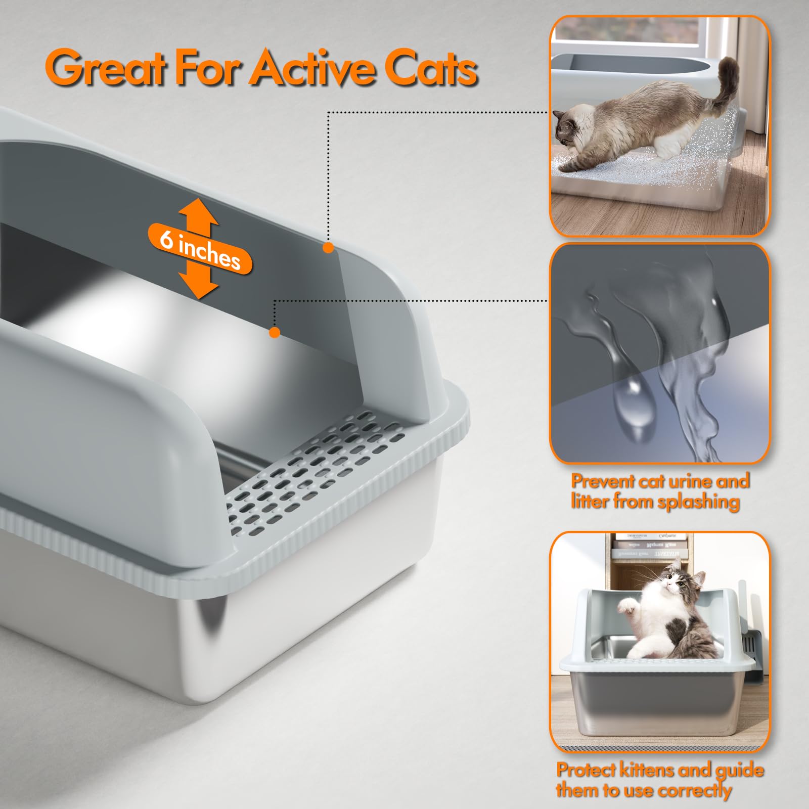 FYLICA non-stick surface shown for effortless cleanup after use.