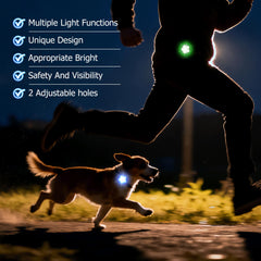 Fyorbietail dog light in eight colors improves pet visibility for night safety.
