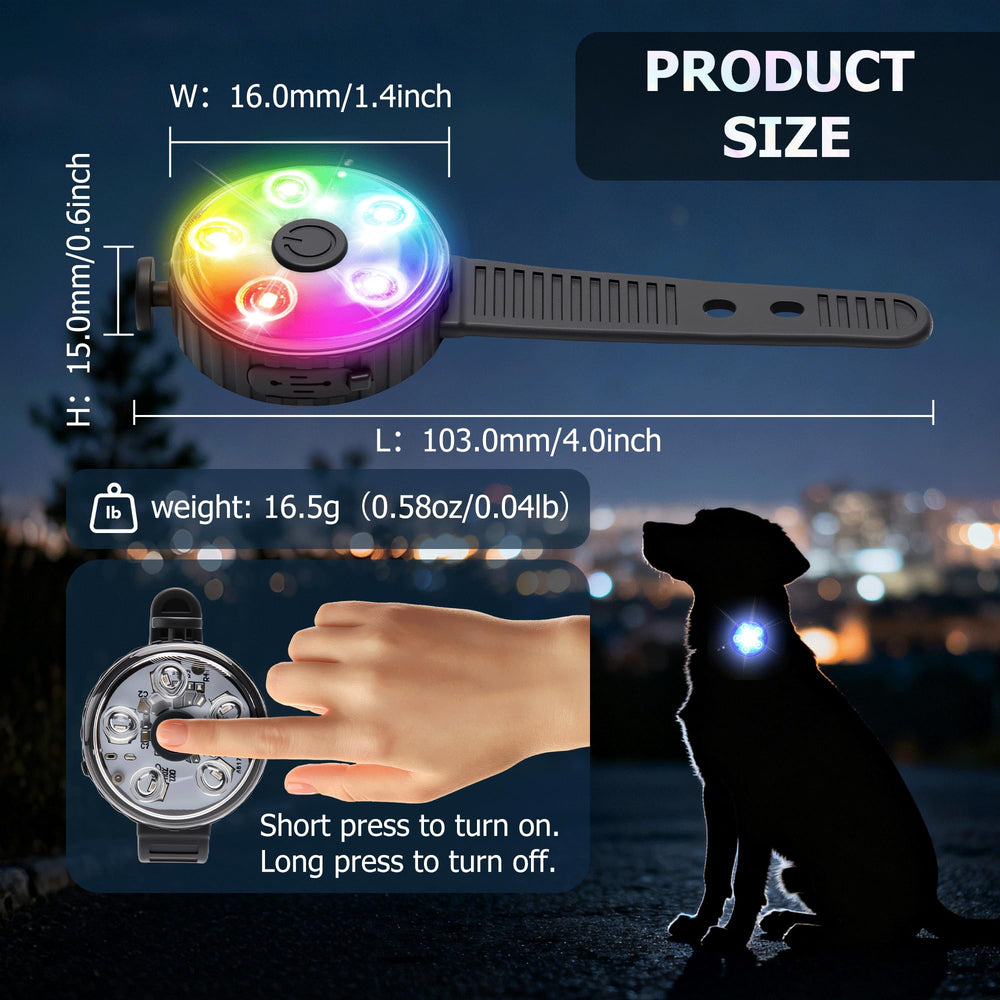 Fyorbietail IPX7 waterproof dog light withstands rain and snow.