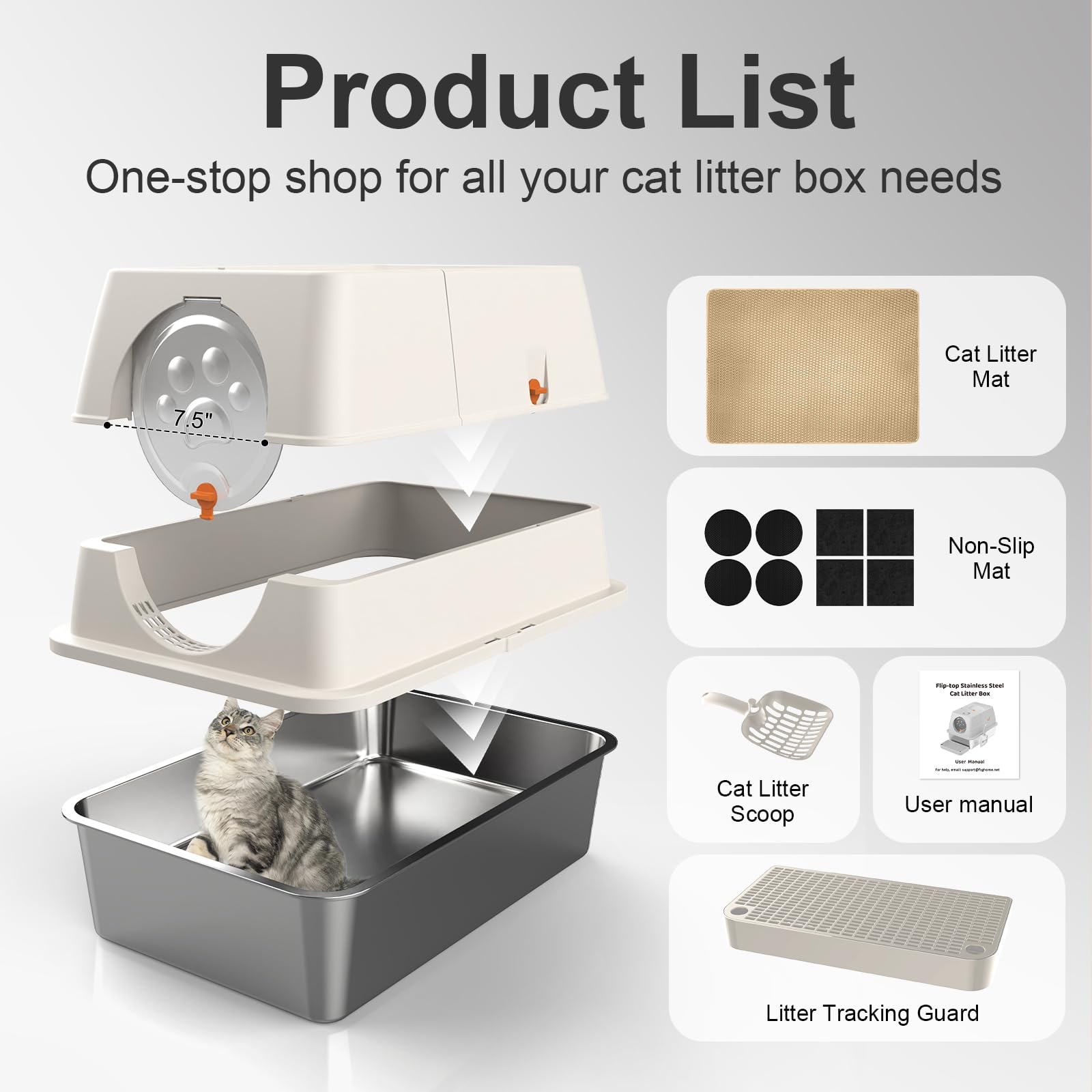 FZGhome anti-leak design helps contain urine inside the box.