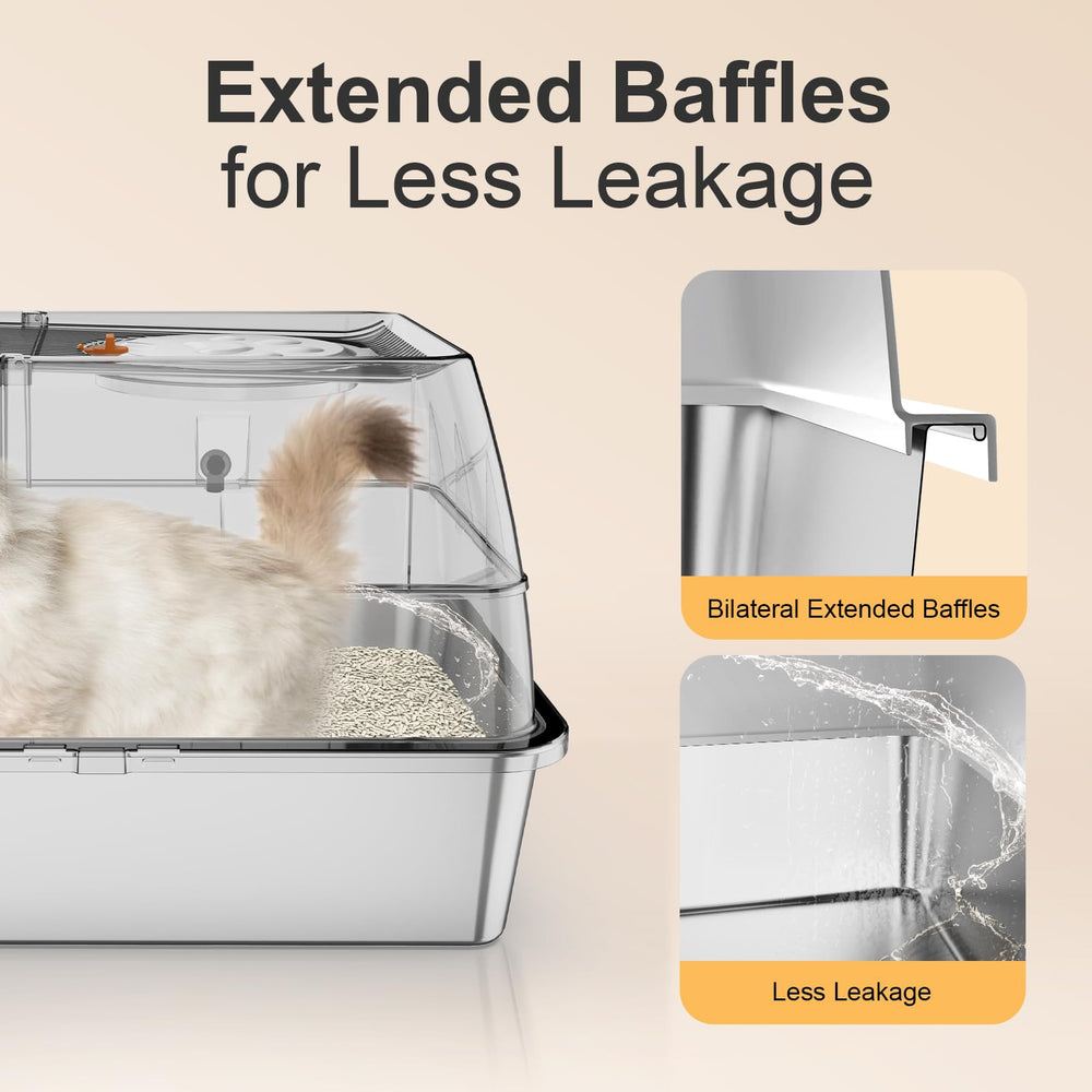 FZGhome three-configuration litter box, enclosed, semi-enclosed and open modes