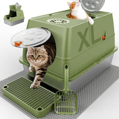 FZGhome XL top-entry stainless steel litter box for privacy and easy access
