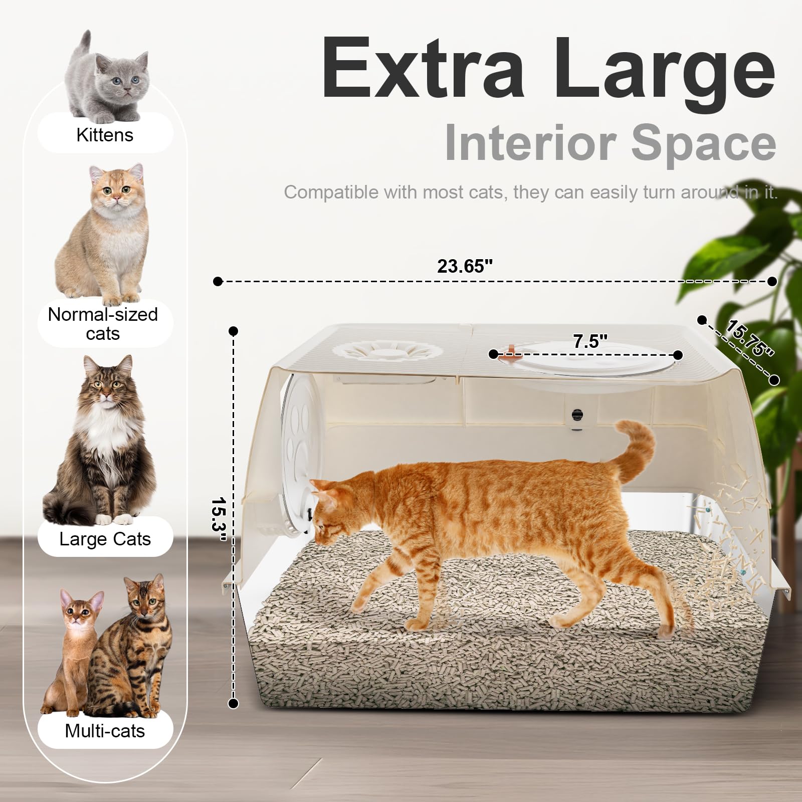 FZGhome top-entry enclosure showing privacy and odor control.
