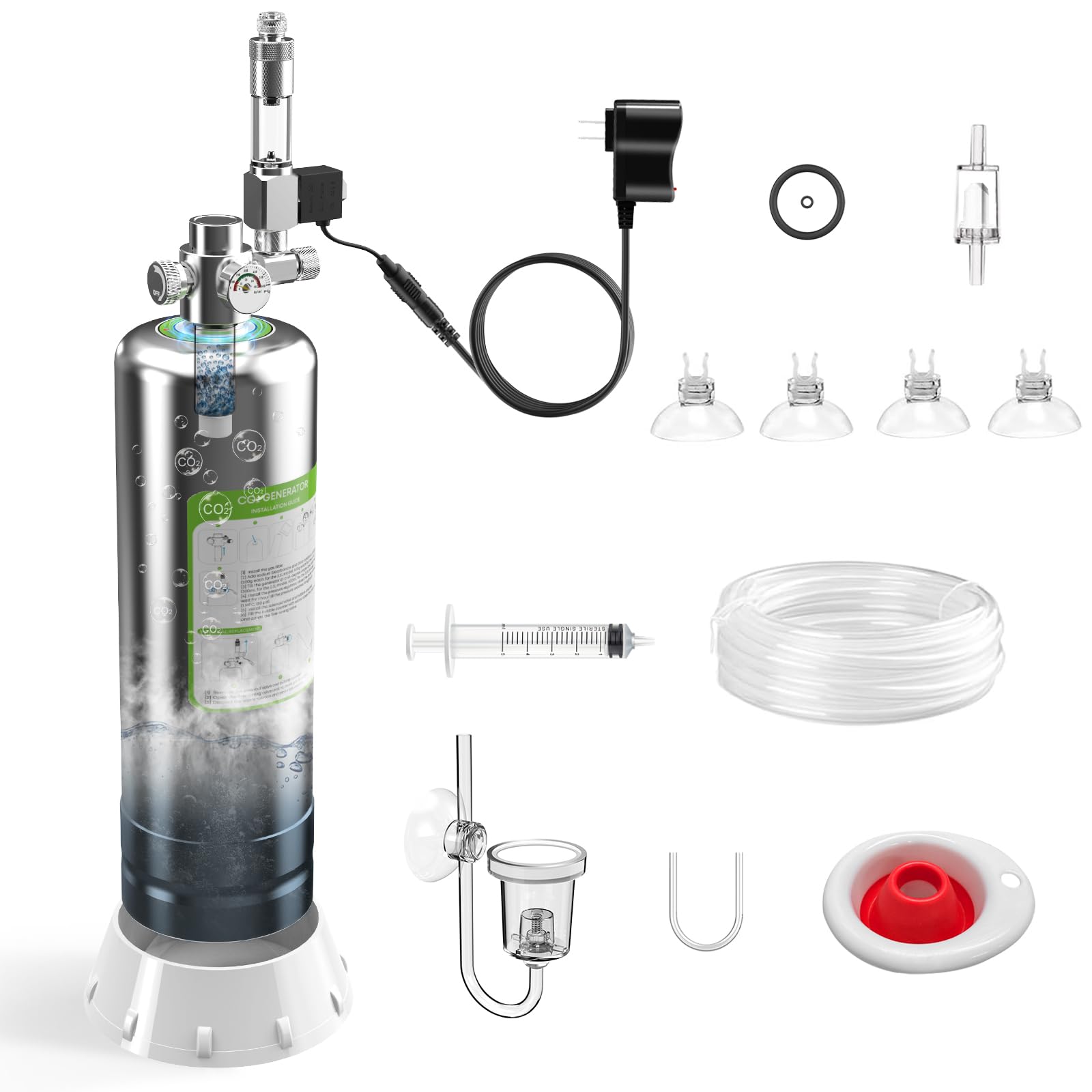 FZONE 5L CO2 system overview for a ready-to-use planted tank setup