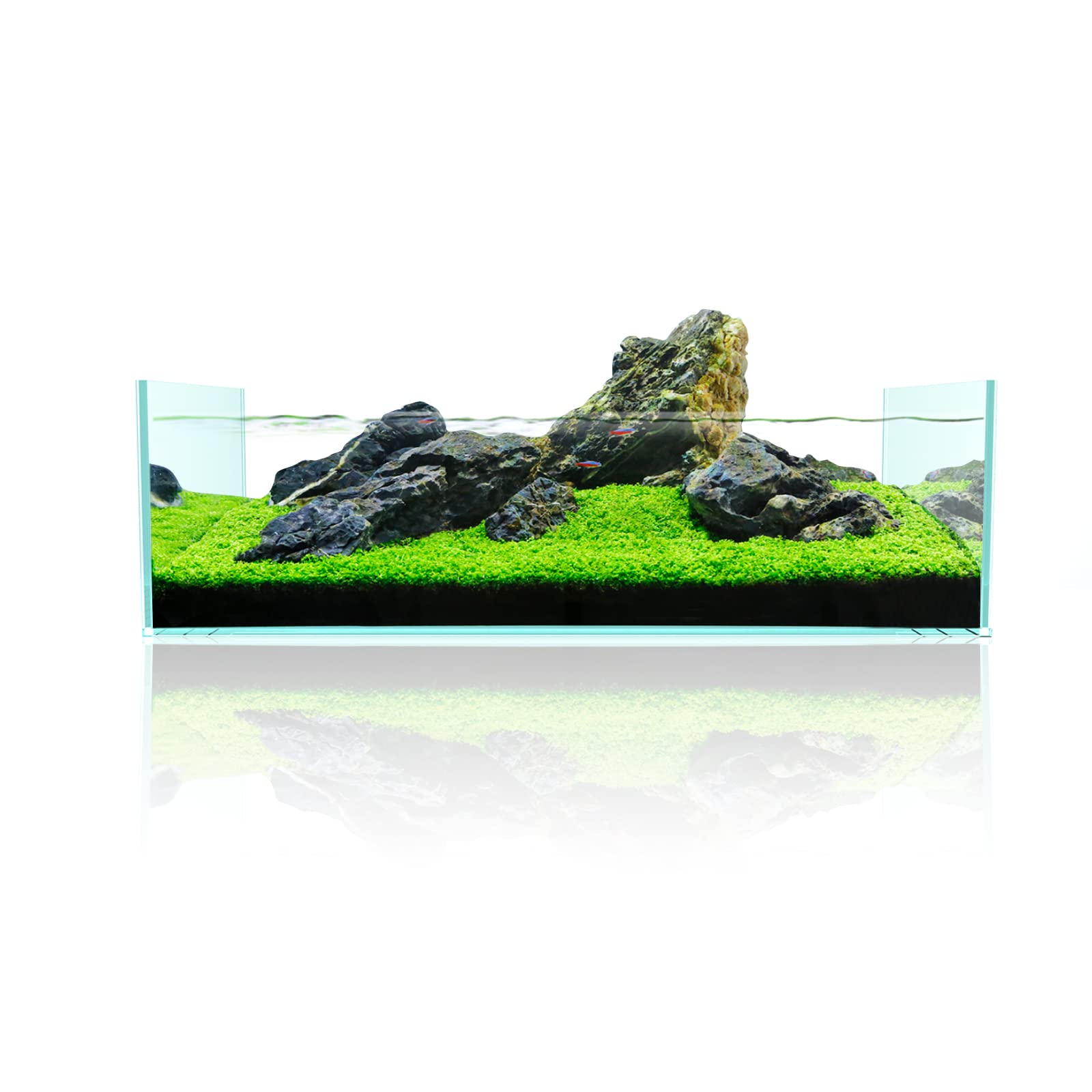 FZONE Anata 9Gal tank with black foam leveling mat ready for setup