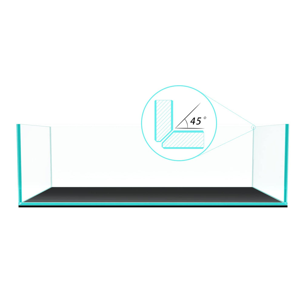 FZONE Anata 9Gal rimless tank front view showing clear edge-to-edge visibility