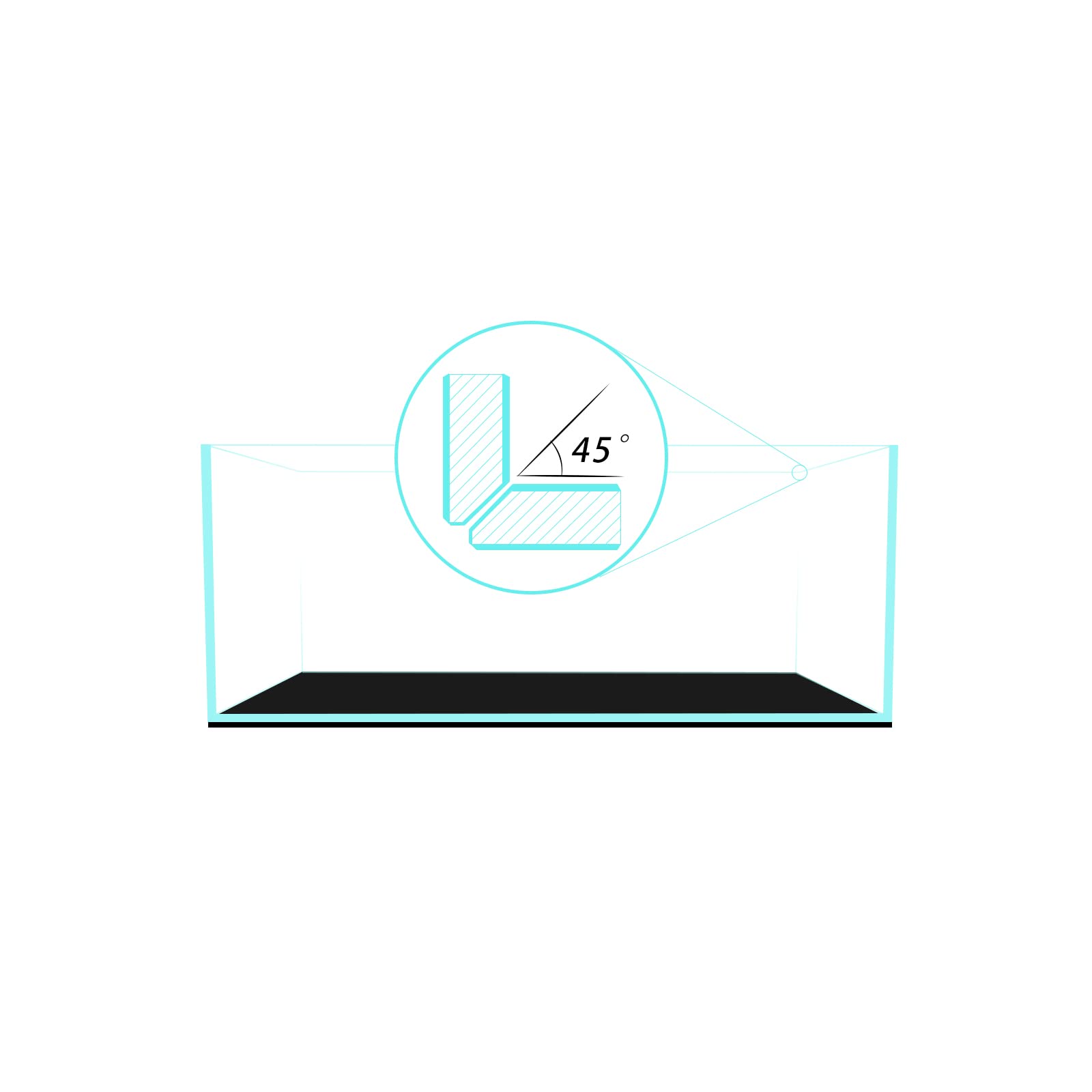 FZONE Anata NovaClear tank top view showing clarity and shallow profile for versatile setups
