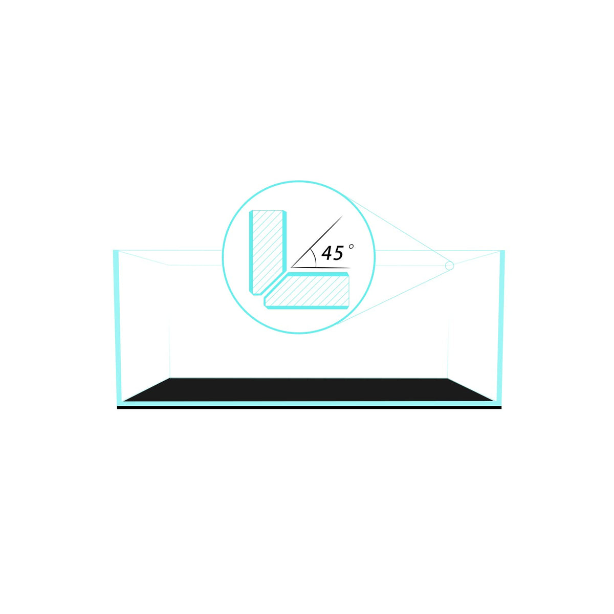 FZONE Anata NovaClear tank top view showing clarity and shallow profile for versatile setups