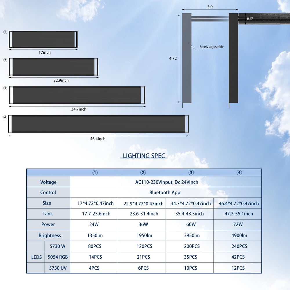 FZONE easy installation for 35-43 inch tanks and quick setup.