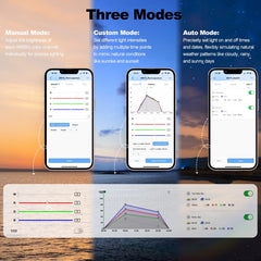 FZONE sunrise and sunset cycle mimics natural day rhythms for plants.