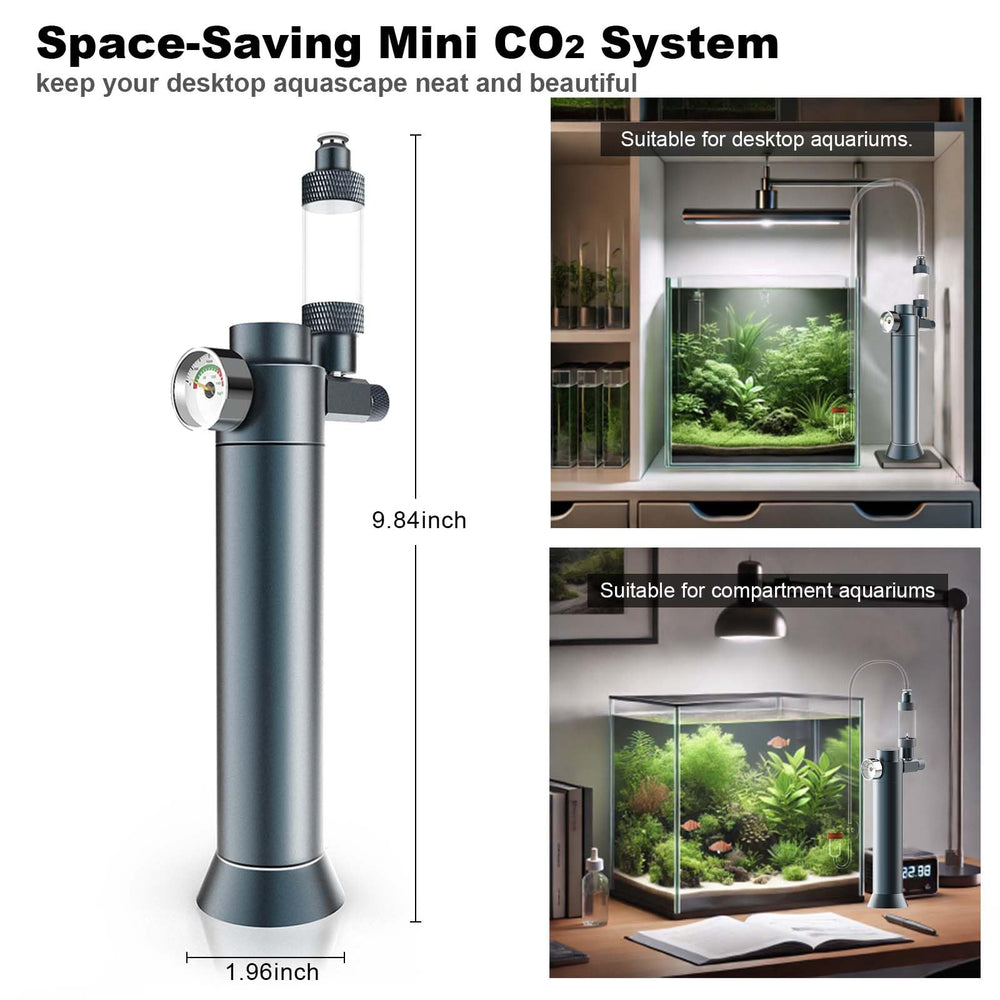 FZONE compact portable design fits small desktop tanks