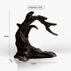 FZONE resin driftwood centerpiece in an aquascape