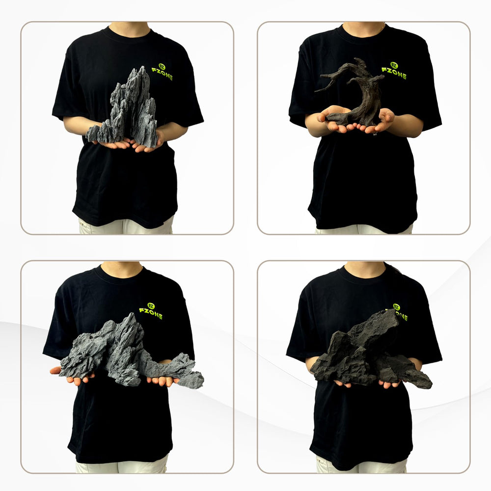 FZONE driftwood resin with specified dimensions fits small tanks
