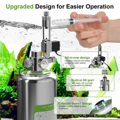 FZONE precision needle valve and pressure gauge for stable CO2 delivery