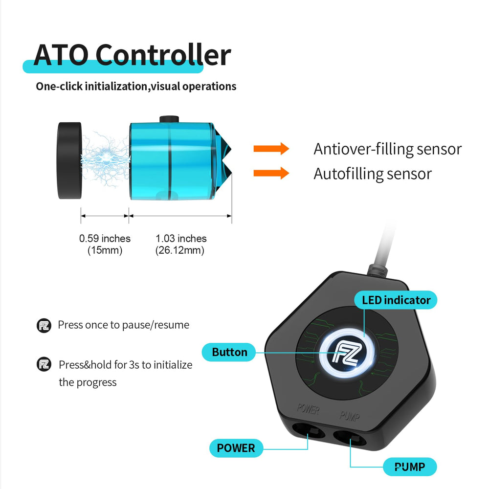 FZONE QST2-0 Auto Top-Off System stabilizes water levels on trips.